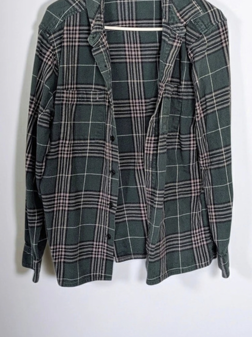 Pacsun Green & Black Plaid Long Sleeve Flannel Shirt – Size Medium